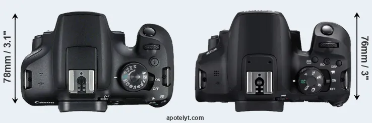 Compare 2000D versus 850D top
