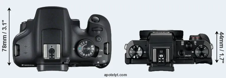 Compare 2000D versus G5X top