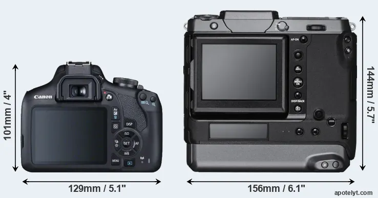 Comparison 2000D or GFX 100 rear