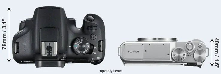 Compare 2000D versus X-A10 top