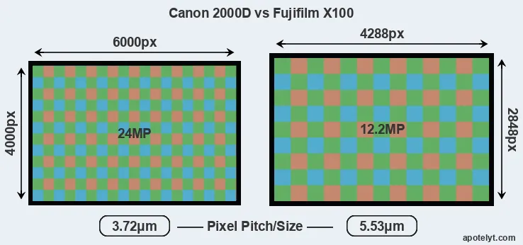 2000D versus X100 MP