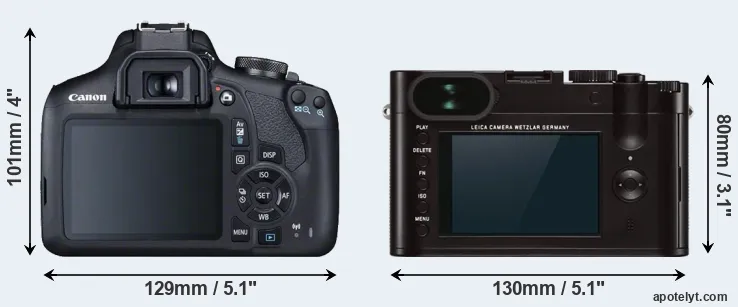 Comparison 2000D or Q Typ 116 rear