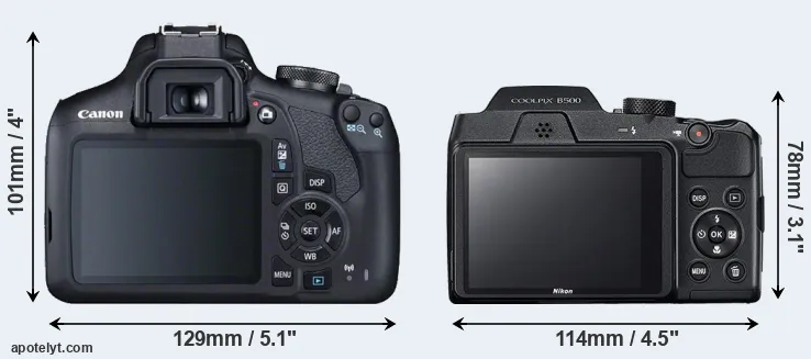 Comparison 2000D or B500 rear