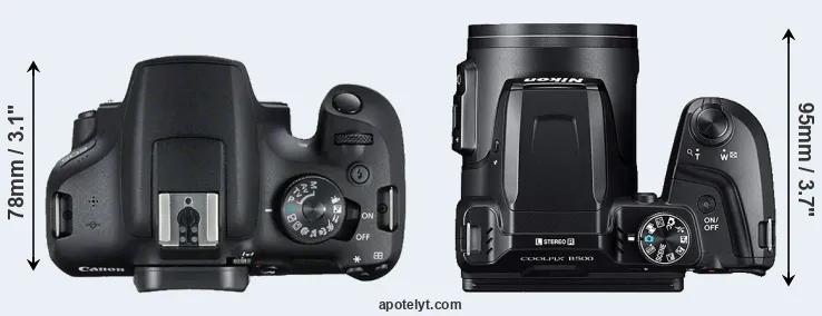 Compare 2000D versus B500 top