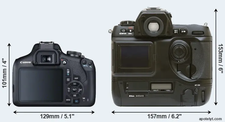 Comparison 2000D or D1 rear