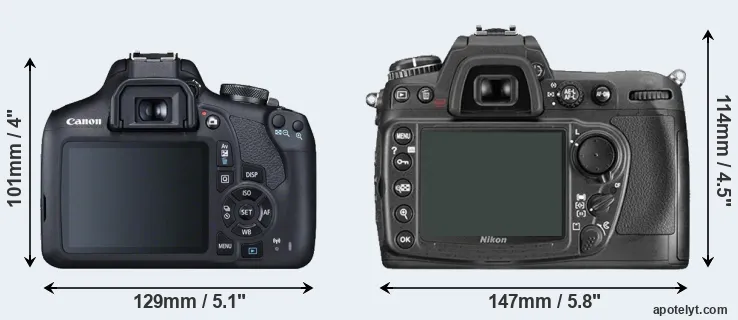 Comparison 2000D or D300 rear