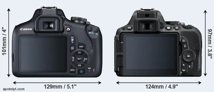 Comparison 2000D or D5500 rear