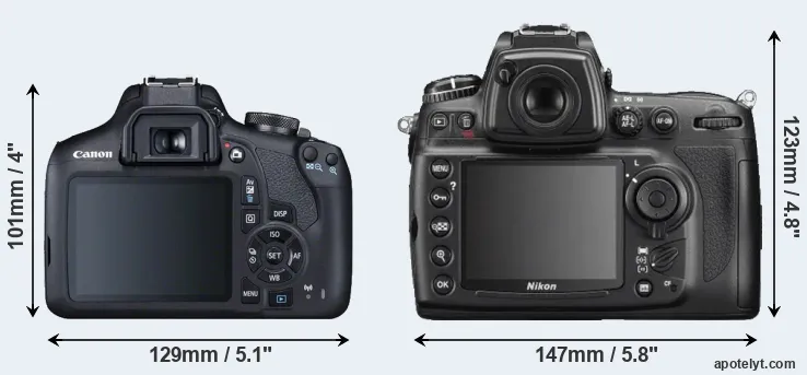 Comparison 2000D or D700 rear