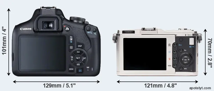 Comparison 2000D or E-P1 rear