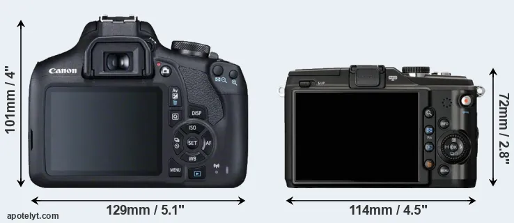 Comparison 2000D or E-PL2 rear