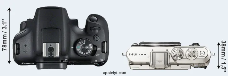 Compare 2000D versus E-PL8 top