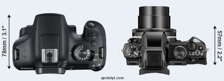 Compare 2000D versus Stylus 1 top