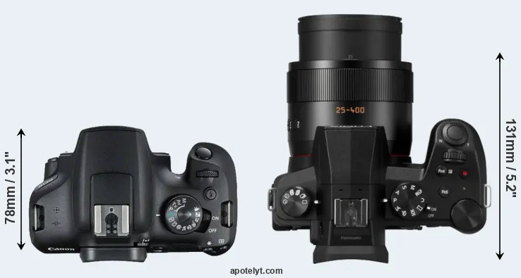 Compare 2000D versus FZ1000 II top
