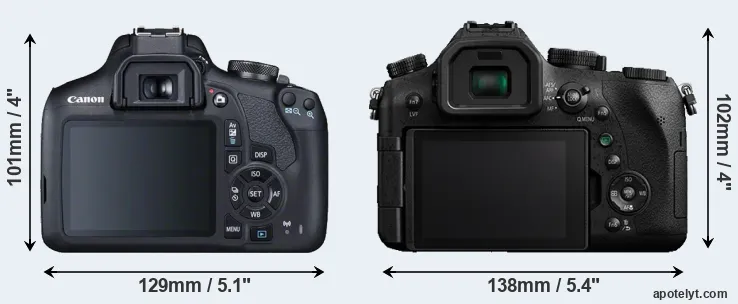Comparison 2000D or FZ2000 rear