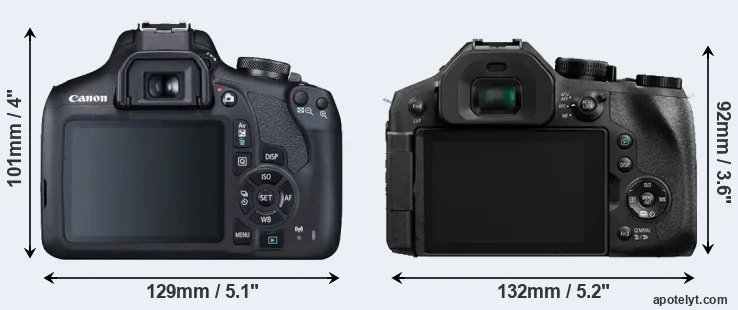 Comparison 2000D or FZ300 rear