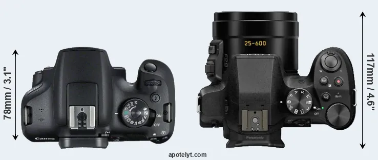 Compare 2000D versus FZ330 top