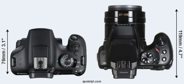 Compare 2000D versus FZ82 top