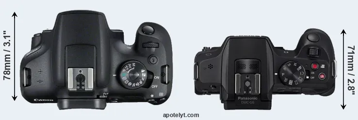 Compare 2000D versus G6 top