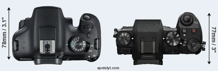 Compare 2000D versus G7 top