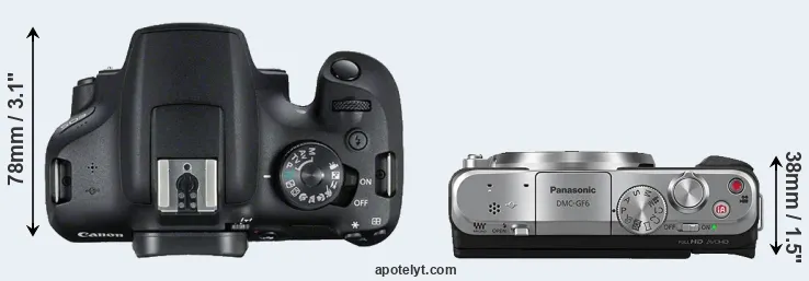 Compare 2000D versus GF6 top