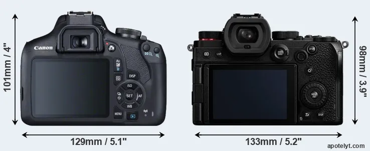 Comparison 2000D or S5 rear
