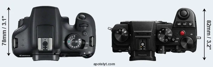 Compare 2000D versus S5 top
