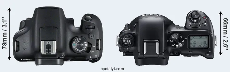 Compare 2000D versus NX1 top