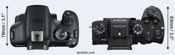 Compare 2000D versus A9 III top