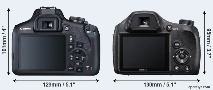 Comparison 2000D or H400 rear