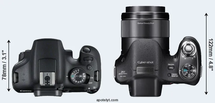 Compare 2000D versus H400 top