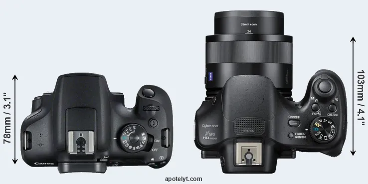 Compare 2000D versus HX400V top