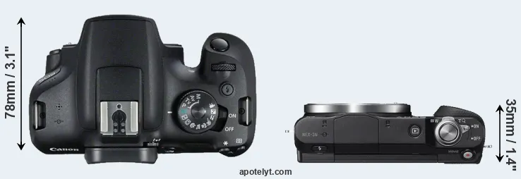 Compare 2000D versus NEX-3N top