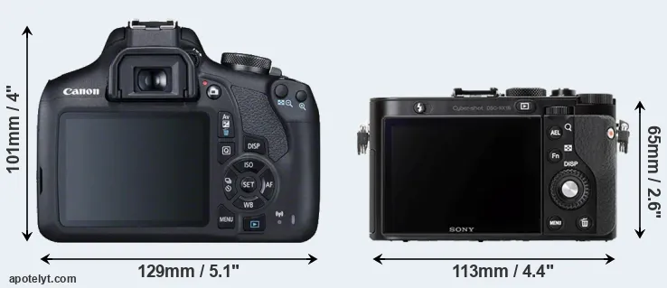 Comparison 2000D or RX1R rear