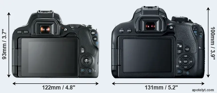 Comparison 200D or T7i rear