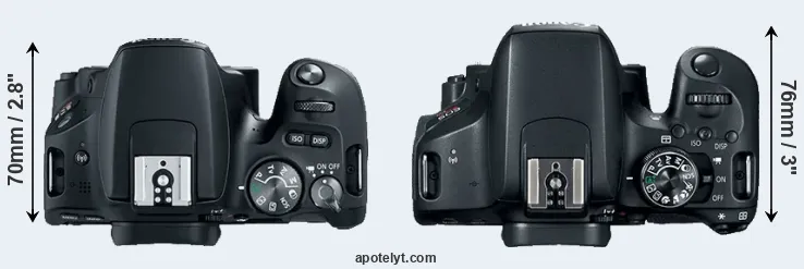 Compare 200D versus T7i top