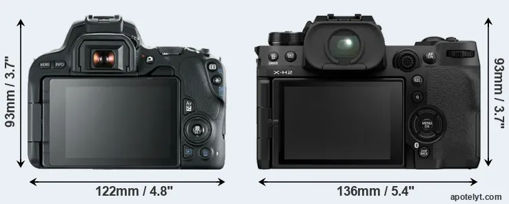 Comparison 200D or X-H2 rear