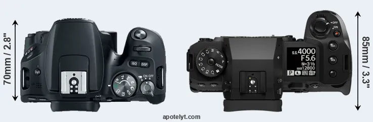 Compare 200D versus X-H2 top