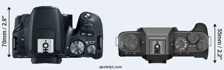 Compare 200D versus X-T200 top