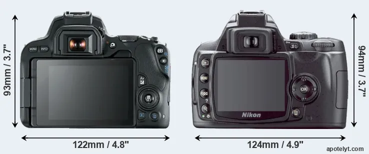 Comparison 200D or D40X rear