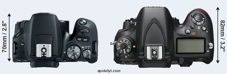 Compare 200D versus D600 top