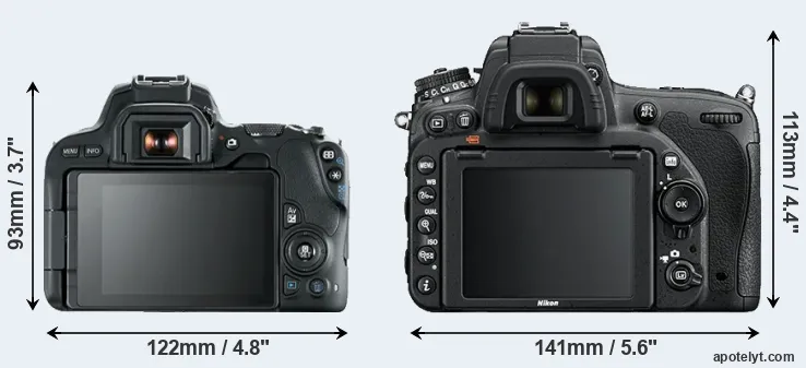 Comparison 200D or D750 rear