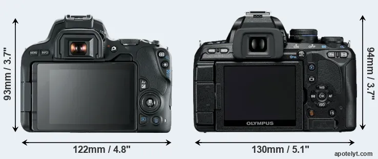 Comparison 200D or E-600 rear