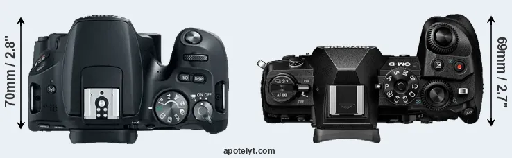 Compare 200D versus E-M1 III top