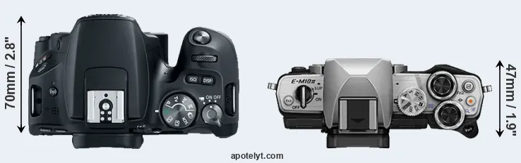 Compare 200D versus E-M10 II top