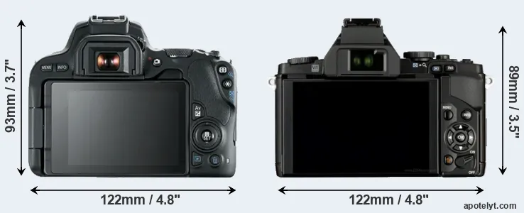 Comparison 200D or E-M5 rear