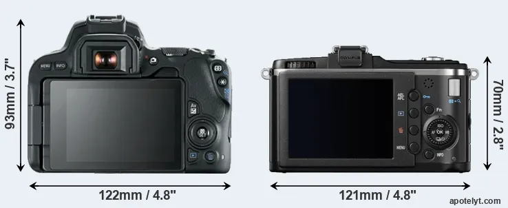 Comparison 200D or E-P2 rear