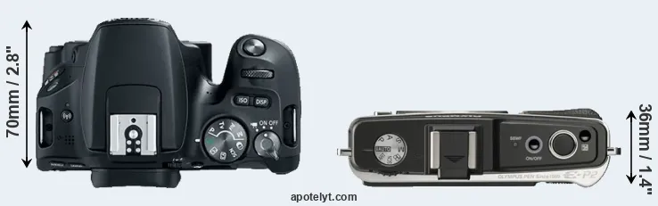 Compare 200D versus E-P2 top