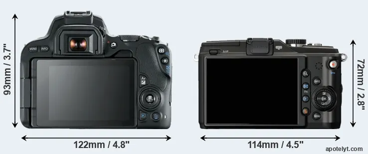 Comparison 200D or E-PL2 rear