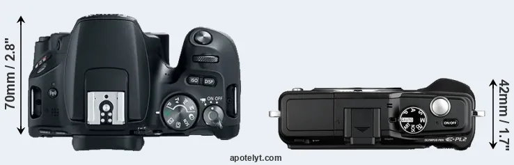 Compare 200D versus E-PL2 top