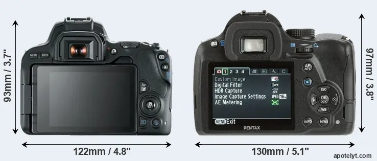 Comparison 200D or K-500 rear